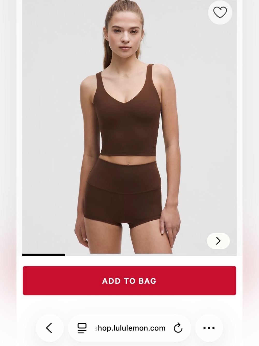 lululemon athletica Brown Align Tank